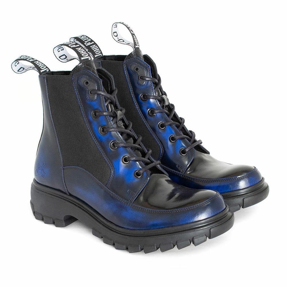 Fluevog Official Friday Boots Blue Unisex Men’s 8, Women’s 10 NWB